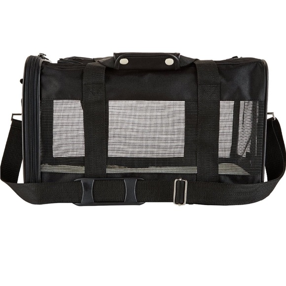 Amazon Basics Soft-Sided Mesh Pet Travel Carrier for Dog, Cat, Medium - Picture 3 of 9